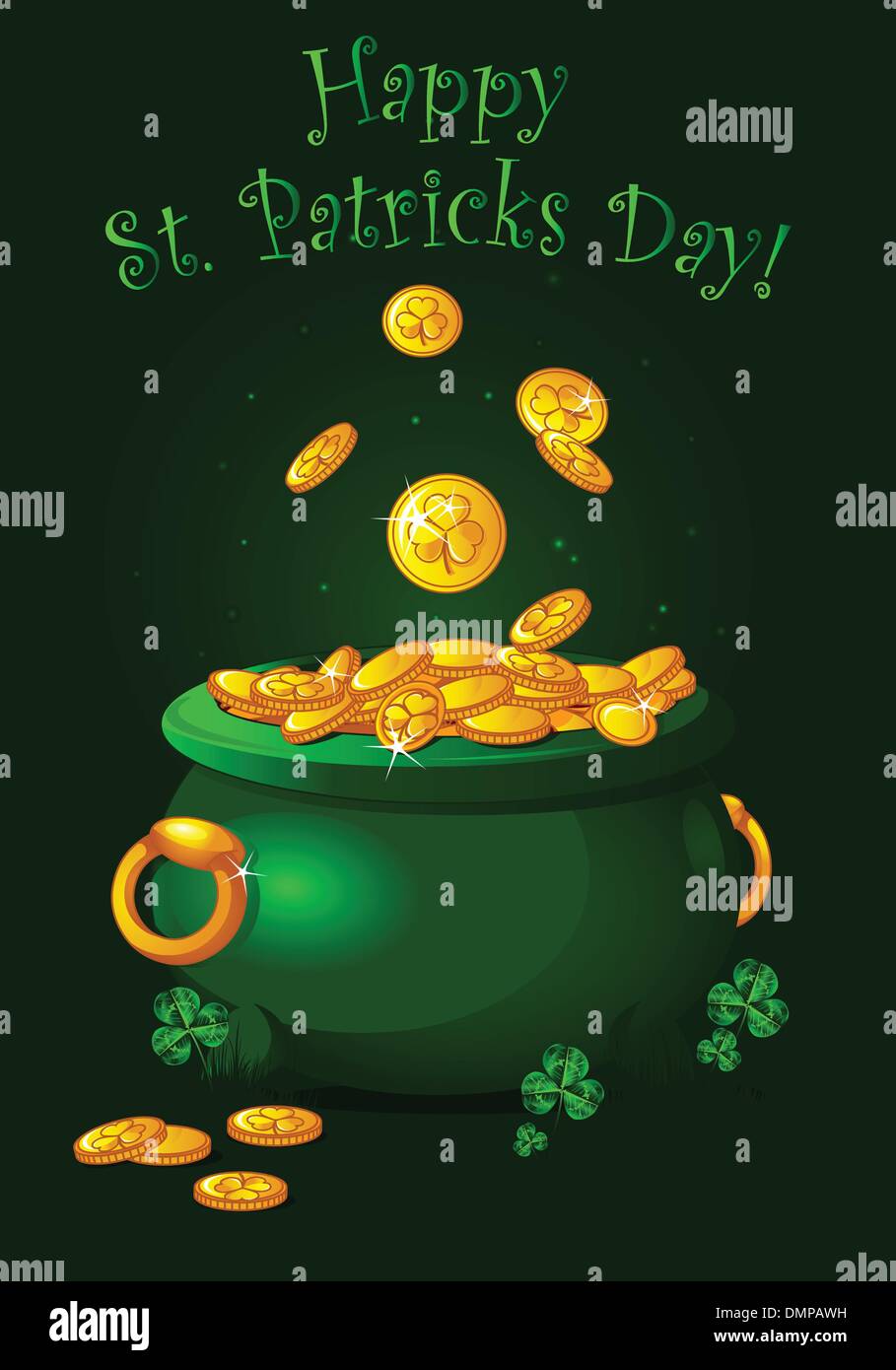 Pot of gold background Stock Vector Image & Art Alamy