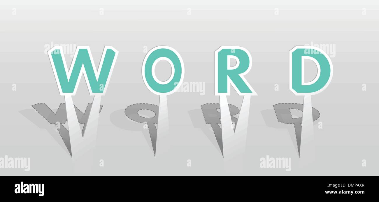 Illustration of WORD word Stock Vector