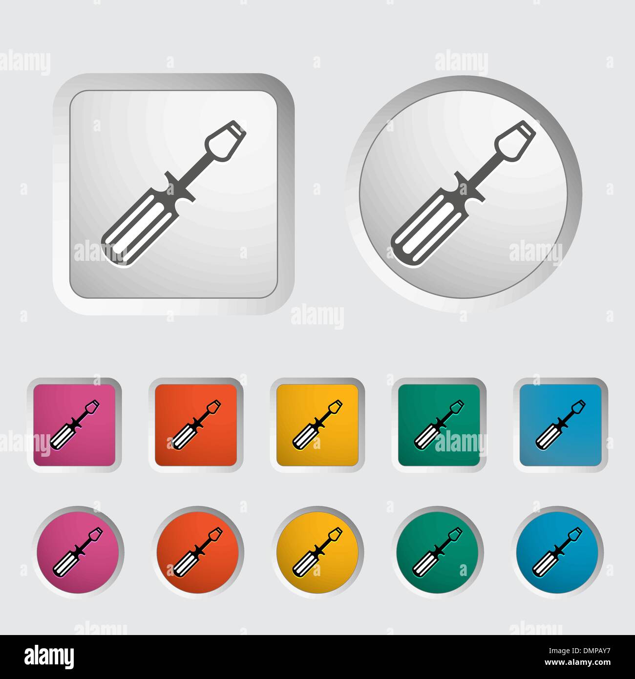 Screwdriver single icon. Stock Vector