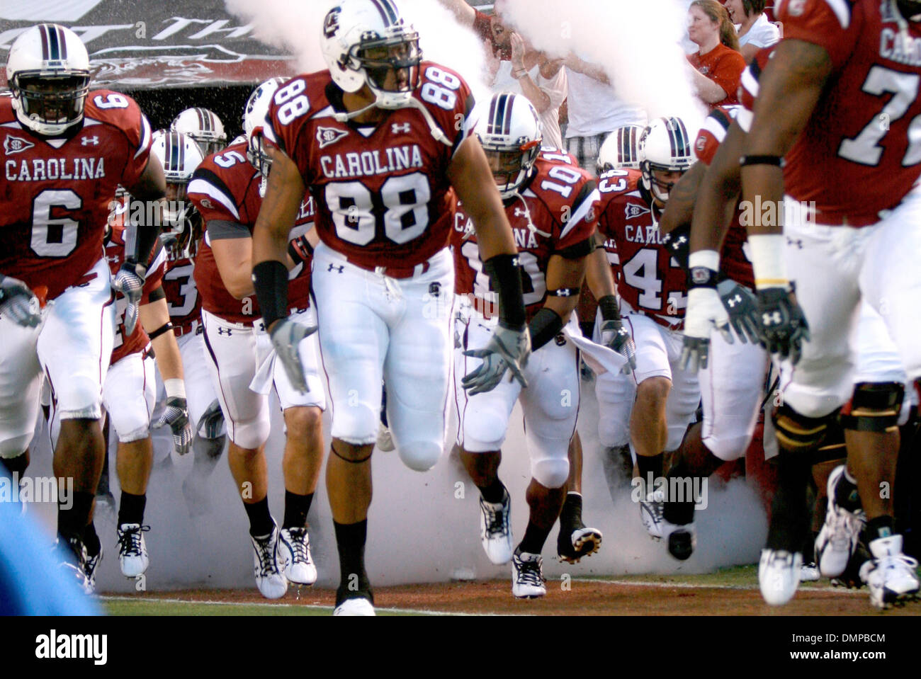 Oct. 05, 2009 - Columbia, South Carolina, U.S - 03 October 2009: The Gamecocks take the field prior to their game against SC State. (Credit Image: © Frankie Creel/Southcreek Global/ZUMApress.com) Stock Photo