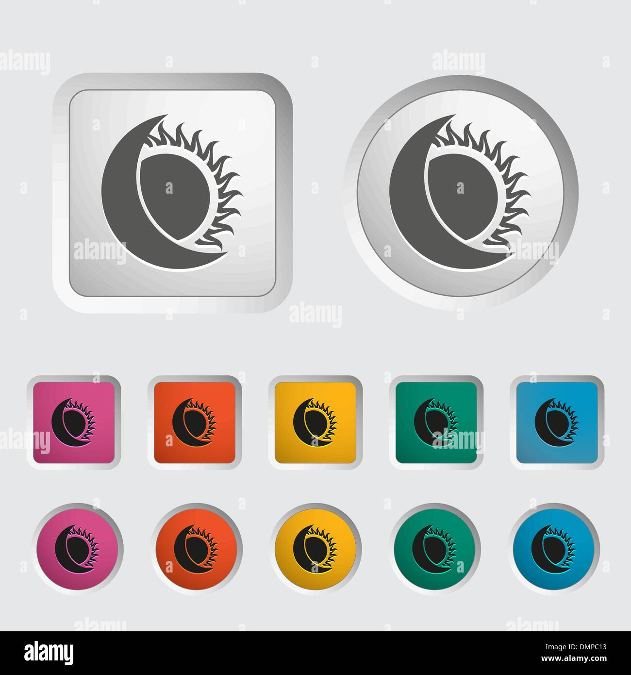Solar eclipse single icon Stock Vector Image & Art - Alamy