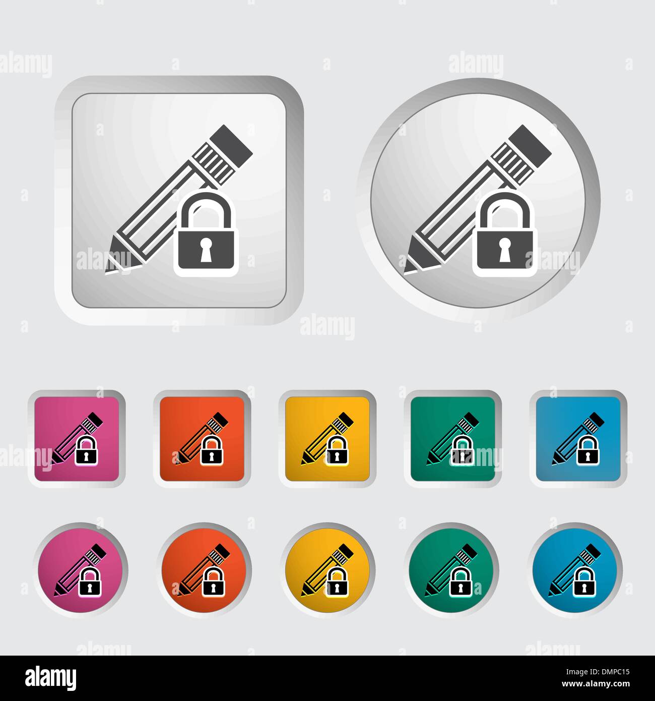 Lock for editing single icon Stock Vector Image & Art Alamy