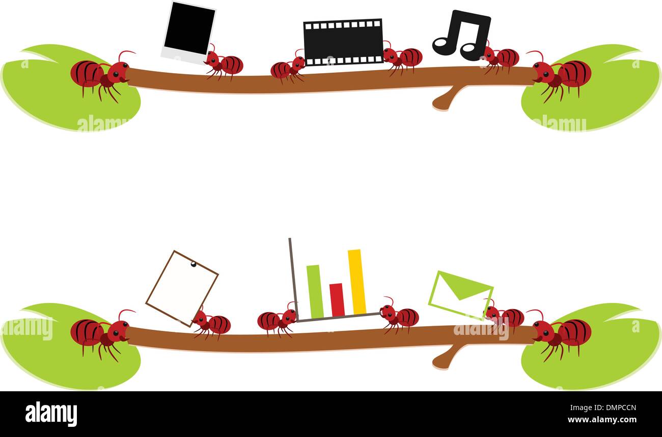 Red ants entertainment and work illustration Stock Vector Image &amp; Art - Alamy
