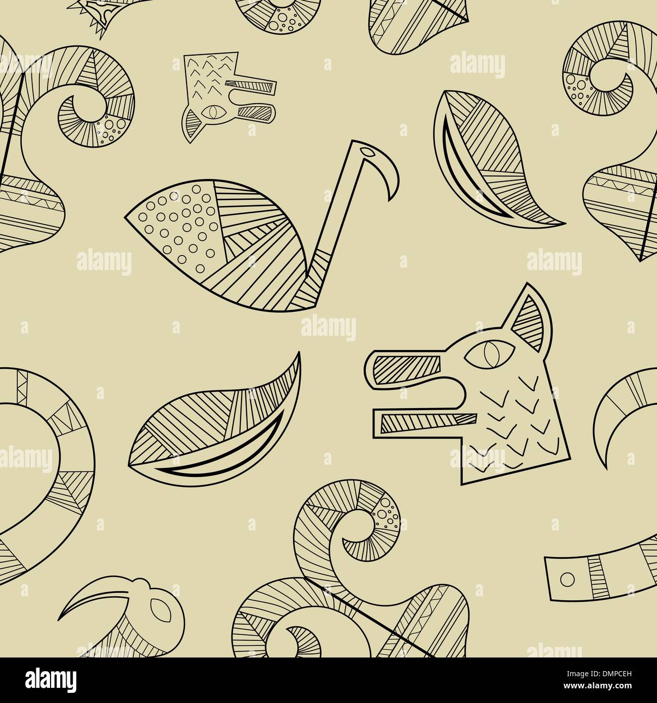 Seamless texture with elements of the animal style Stock Vector Image ...