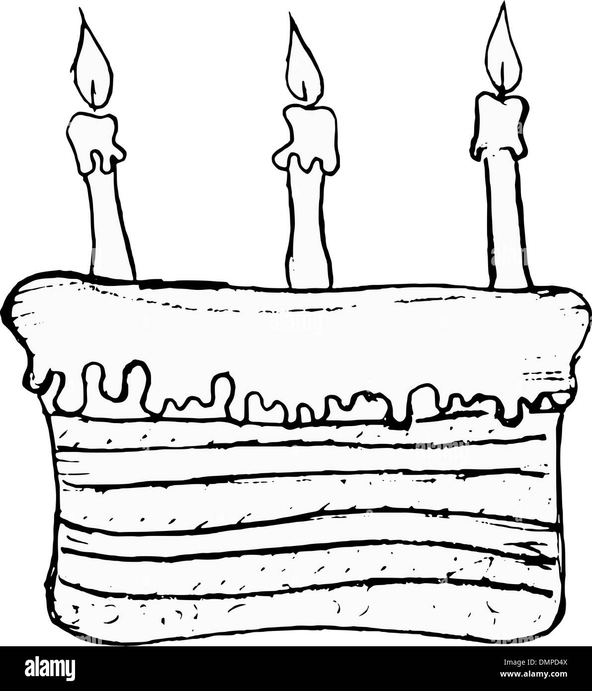 birthday cake, vector image Stock Vector
