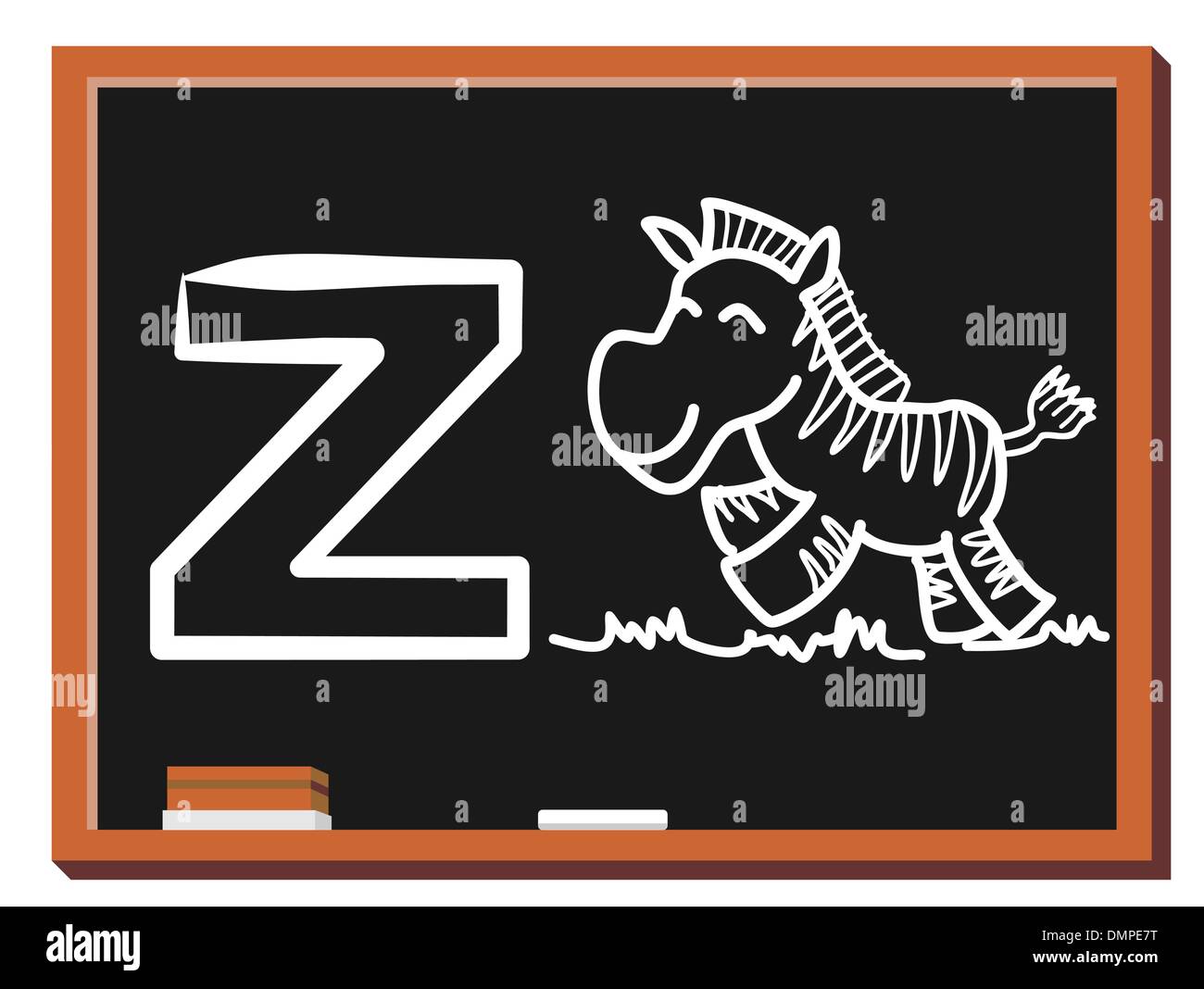 Animal alphabet Z Stock Vector