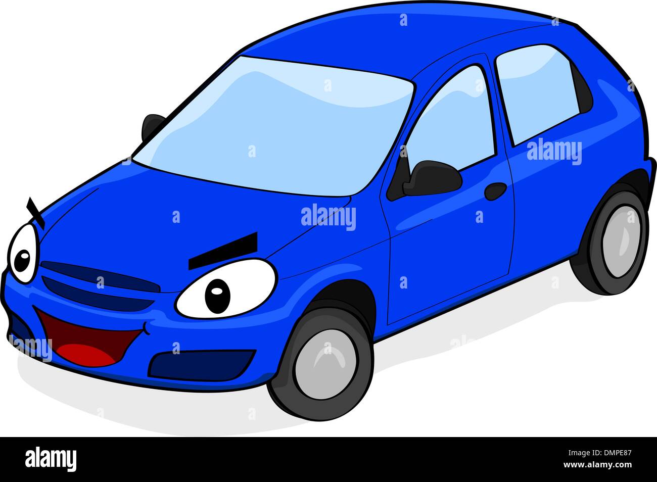 Car with a happy face Stock Vector