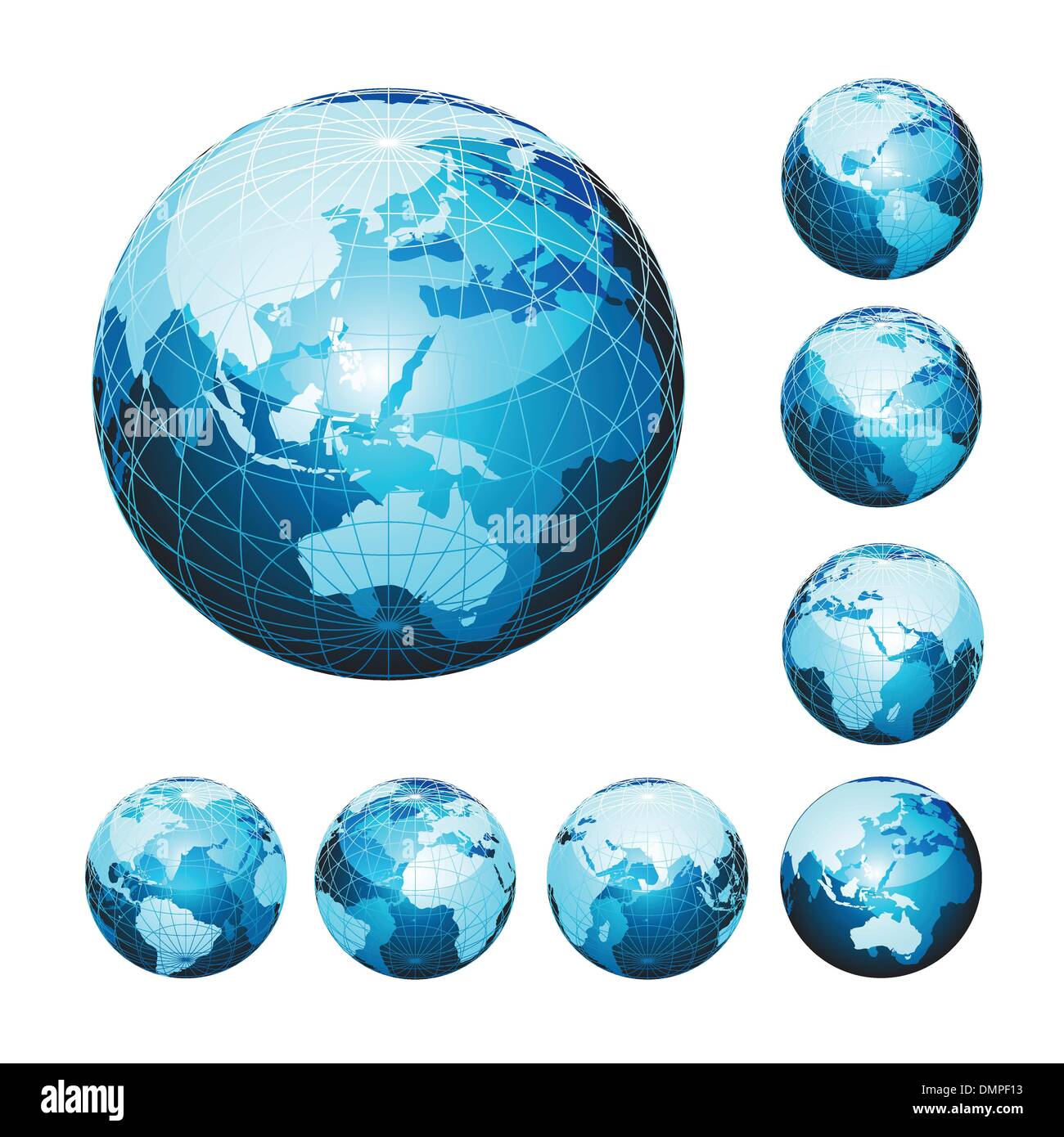 Set of Earth globes Stock Vector Image & Art - Alamy