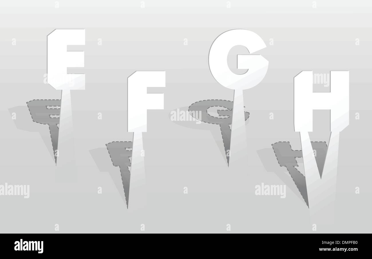 F w shadow Stock Vector Images - Alamy