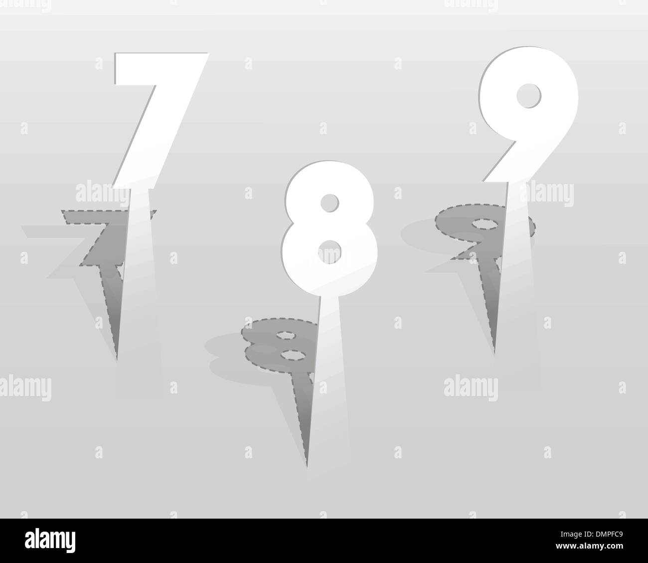 Illustration of white paper numbers Stock Vector Image & Art - Alamy