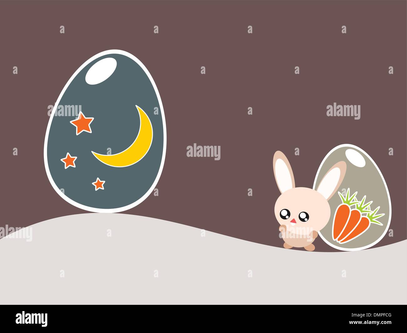Easter egg and rabbit illustration Stock Vector Image & Art - Alamy