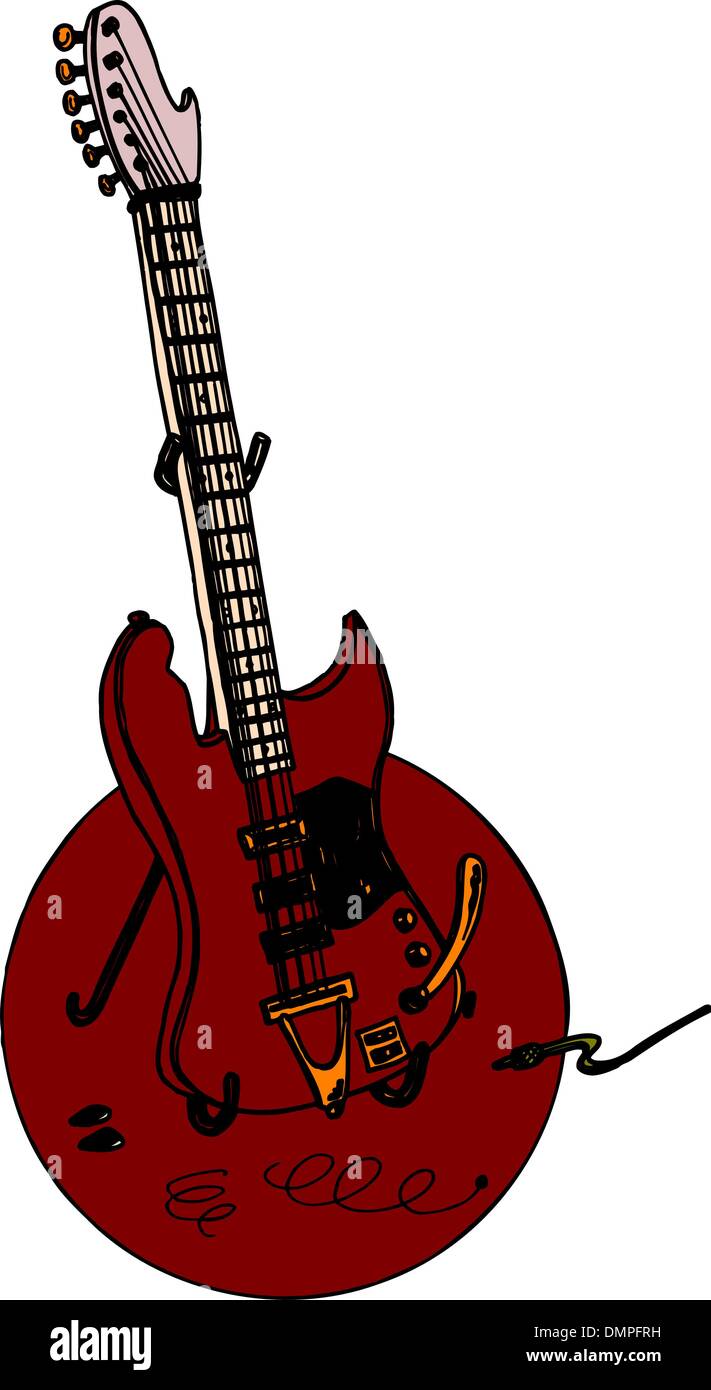 Black and white playing guitar Stock Vector Images - Alamy