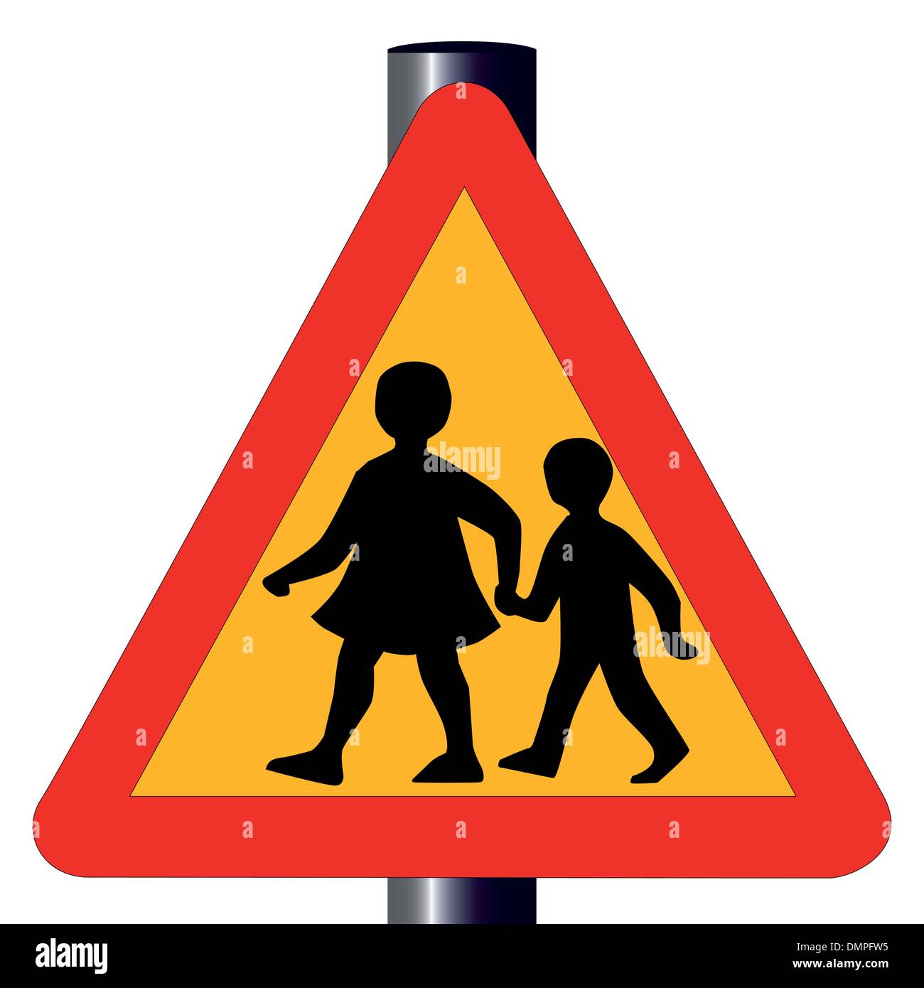 Children Crossing Road safety sign 