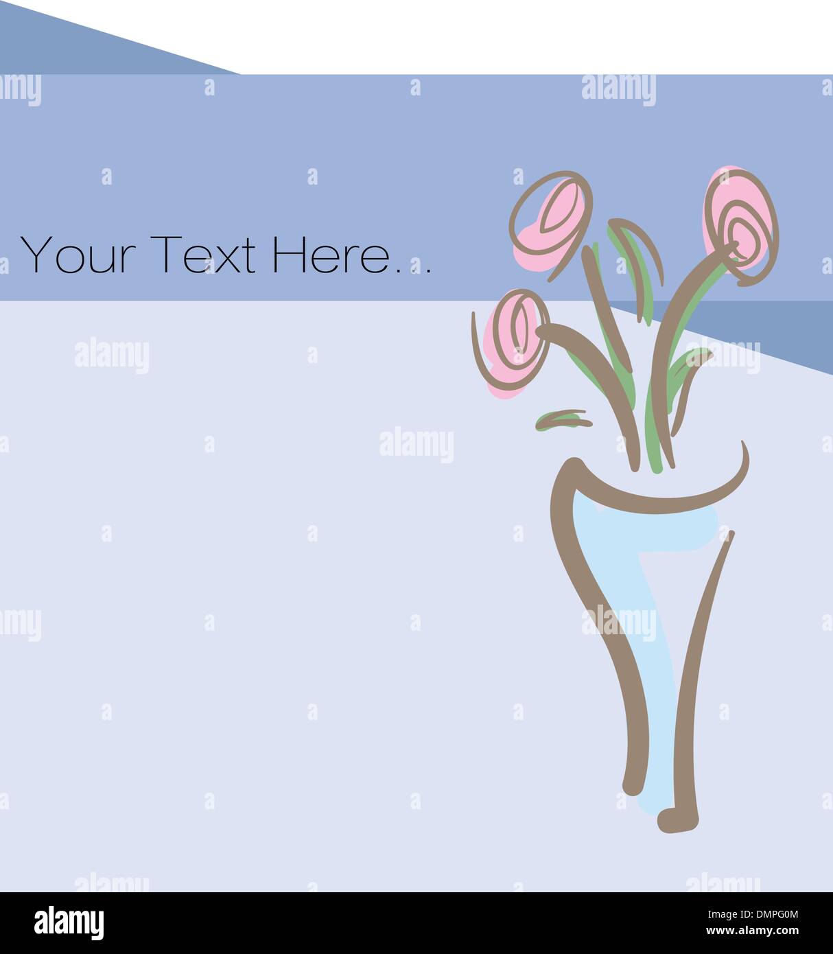 Vector greeting card with flowers Stock Vector Image & Art - Alamy