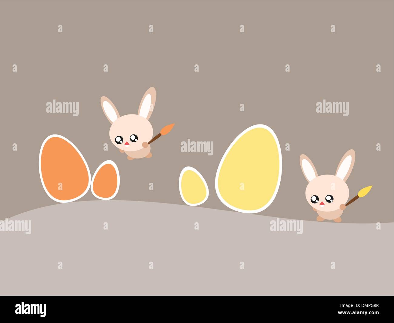 Easter egg and rabbit illustration Stock Vector Image & Art Alamy