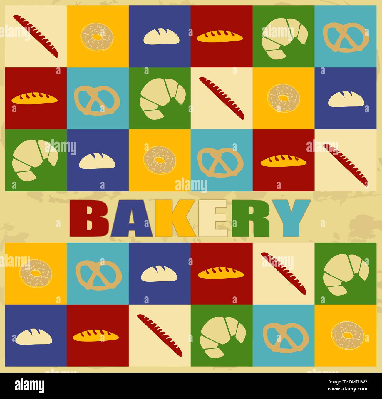 Bakery vintage poster Stock Vector