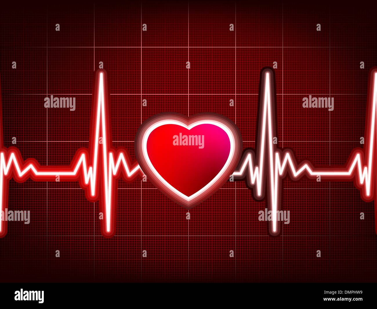Heart beating monitor. EPS 8 Stock Vector