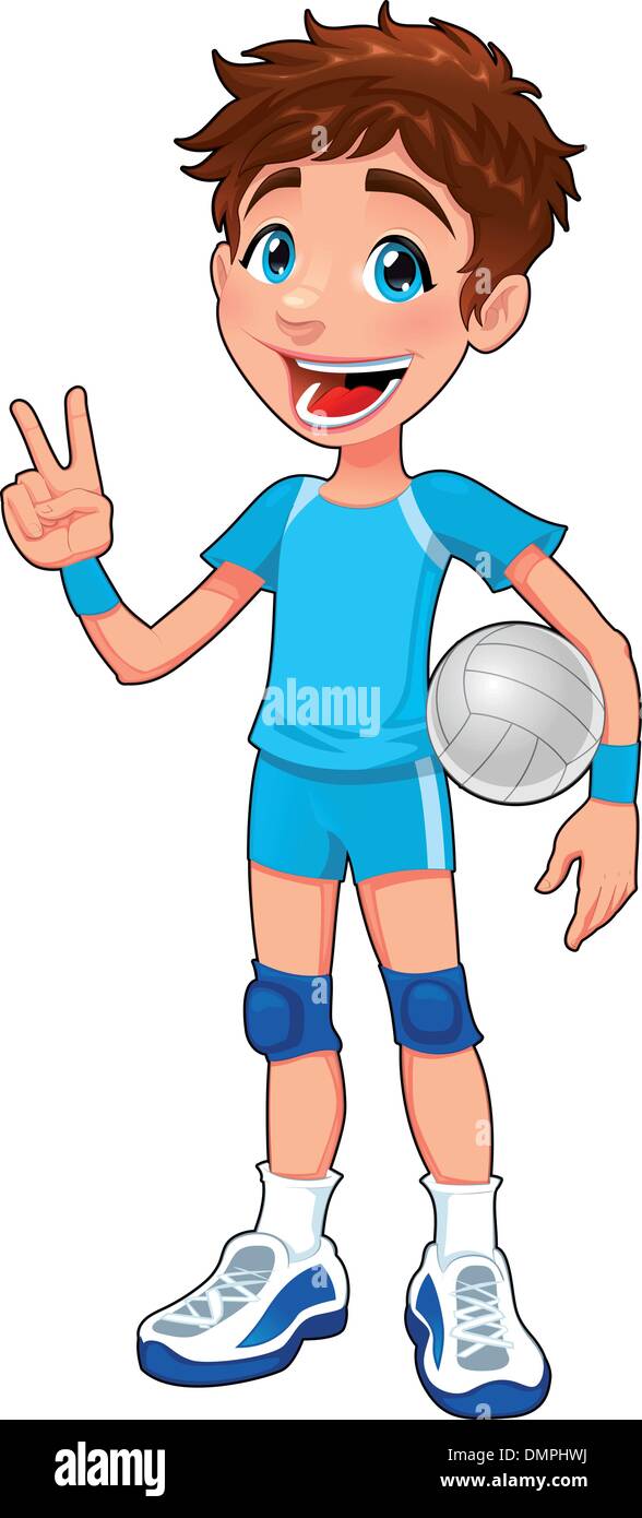 Young volleyball player. Stock Vector