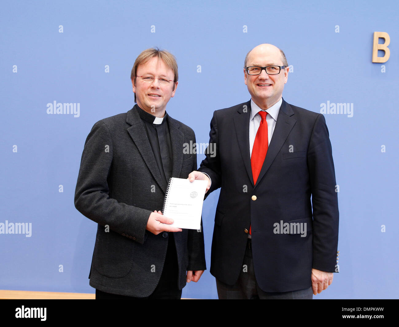 Berlin, Germany. December 16th, 2013. Prelate Dutzmann, Ev. Chairman of