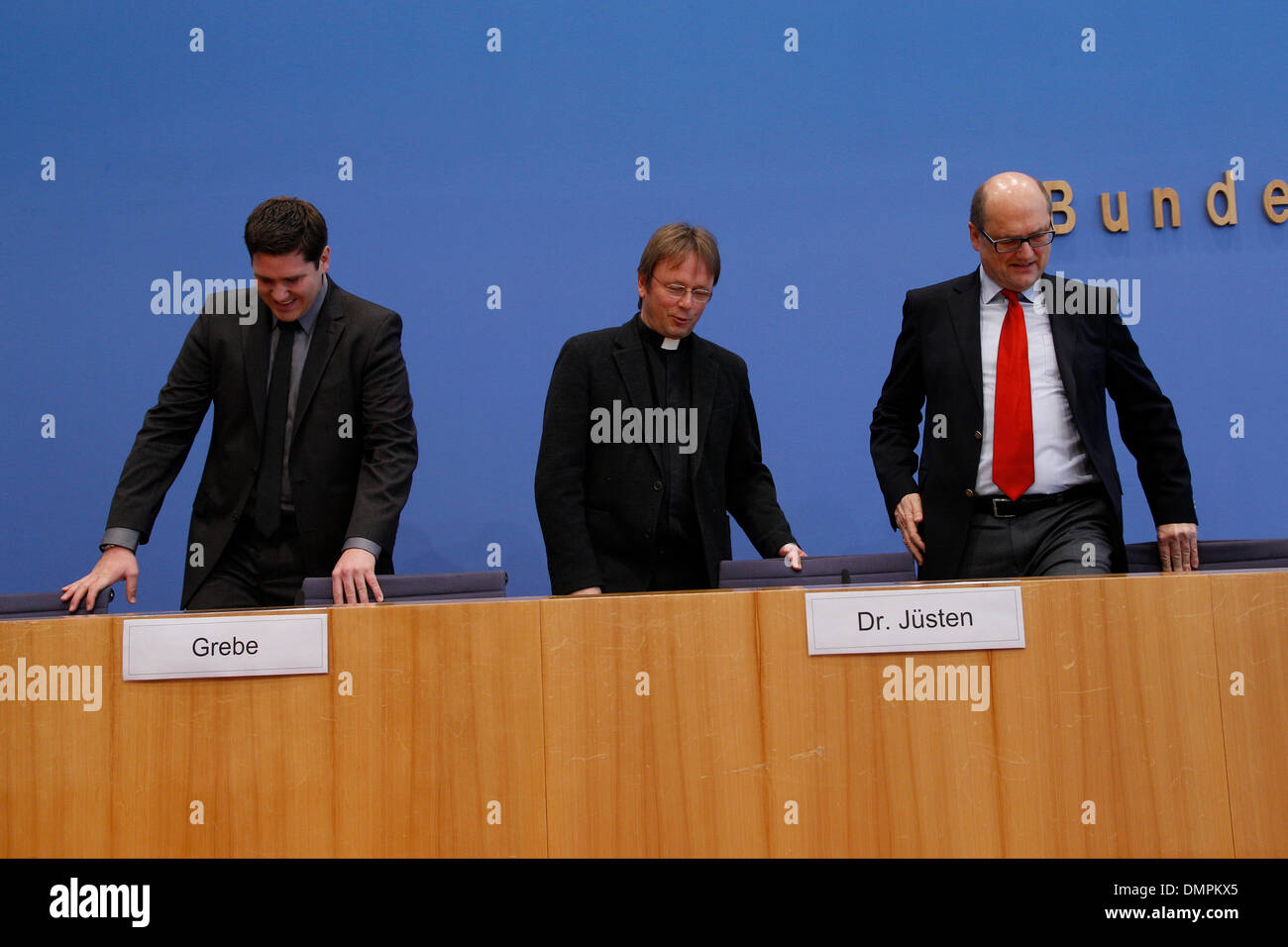 Berlin, Germany. December 16th, 2013. Prelate Dutzmann, Ev. Chairman of