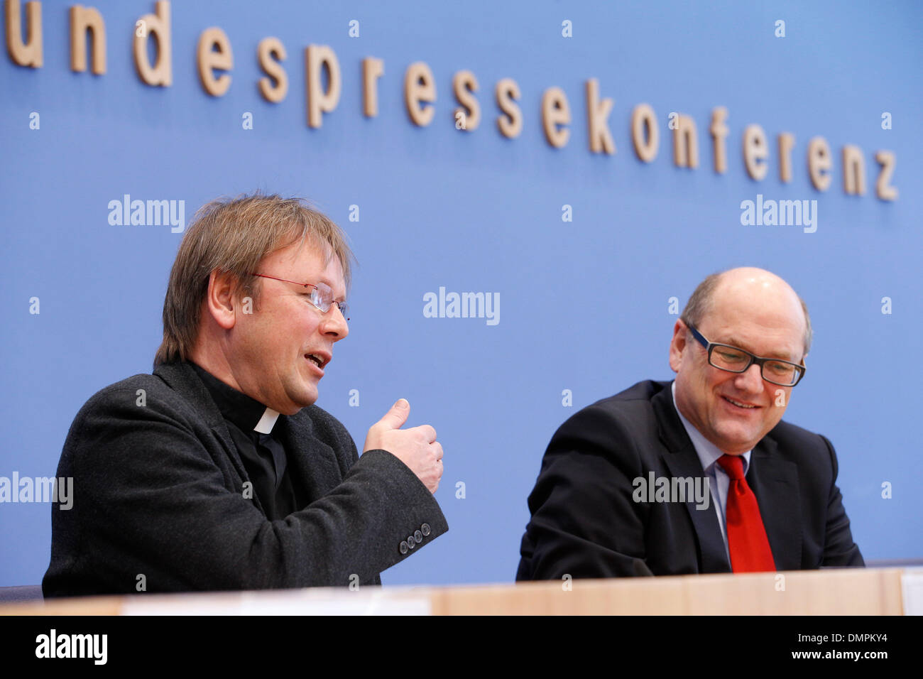 Berlin, Germany. December 16th, 2013. Prelate Dutzmann, Ev. Chairman of
