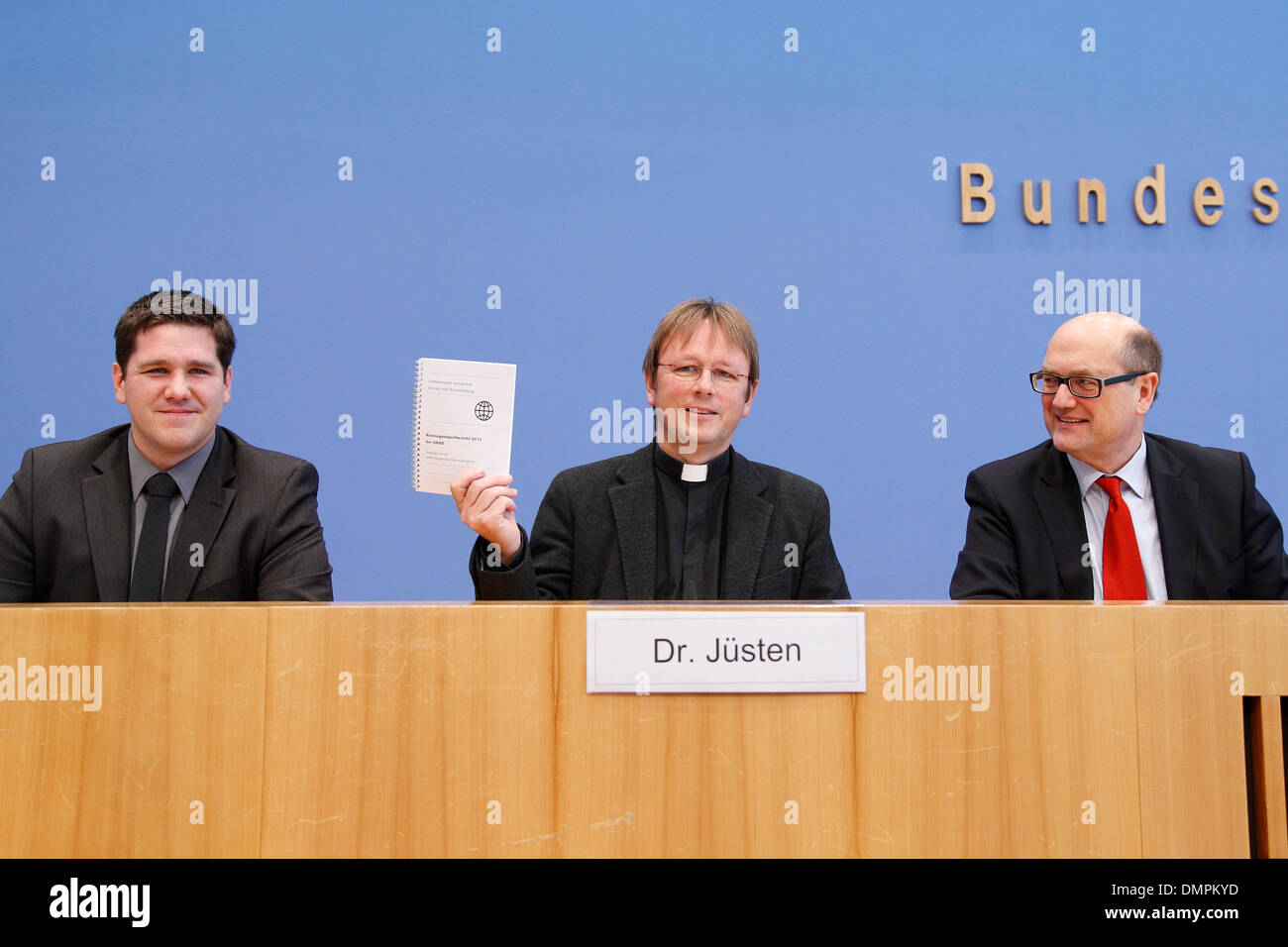 Berlin, Germany. December 16th, 2013. Prelate Dutzmann, Ev. Chairman of