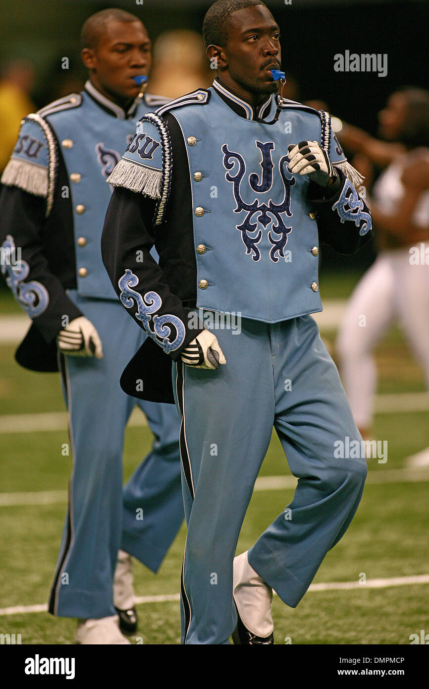 Oct. 24, 2009 - New Orleans, Louisianna, U.S - 04 October 2009:  Jackson State Sonic Boom band performing at half time during the Saints  24 - 10 victory over the Jets at the Superdome in New Orleans Louisianna (Credit Image: © Spruce Derden/Southcreek Global/ZUMApress.com) Stock Photo