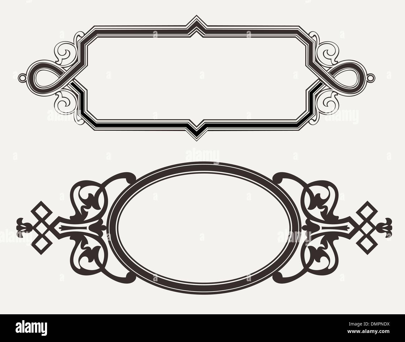 Two Vintage Ornate Engraving Frames Stock Vector Image & Art Alamy