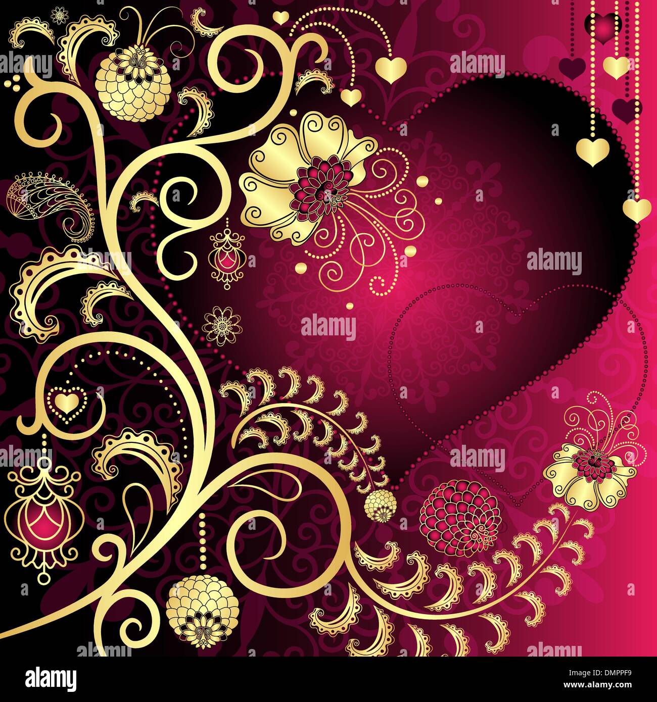 Vintage valentine card Stock Vector Image & Art - Alamy