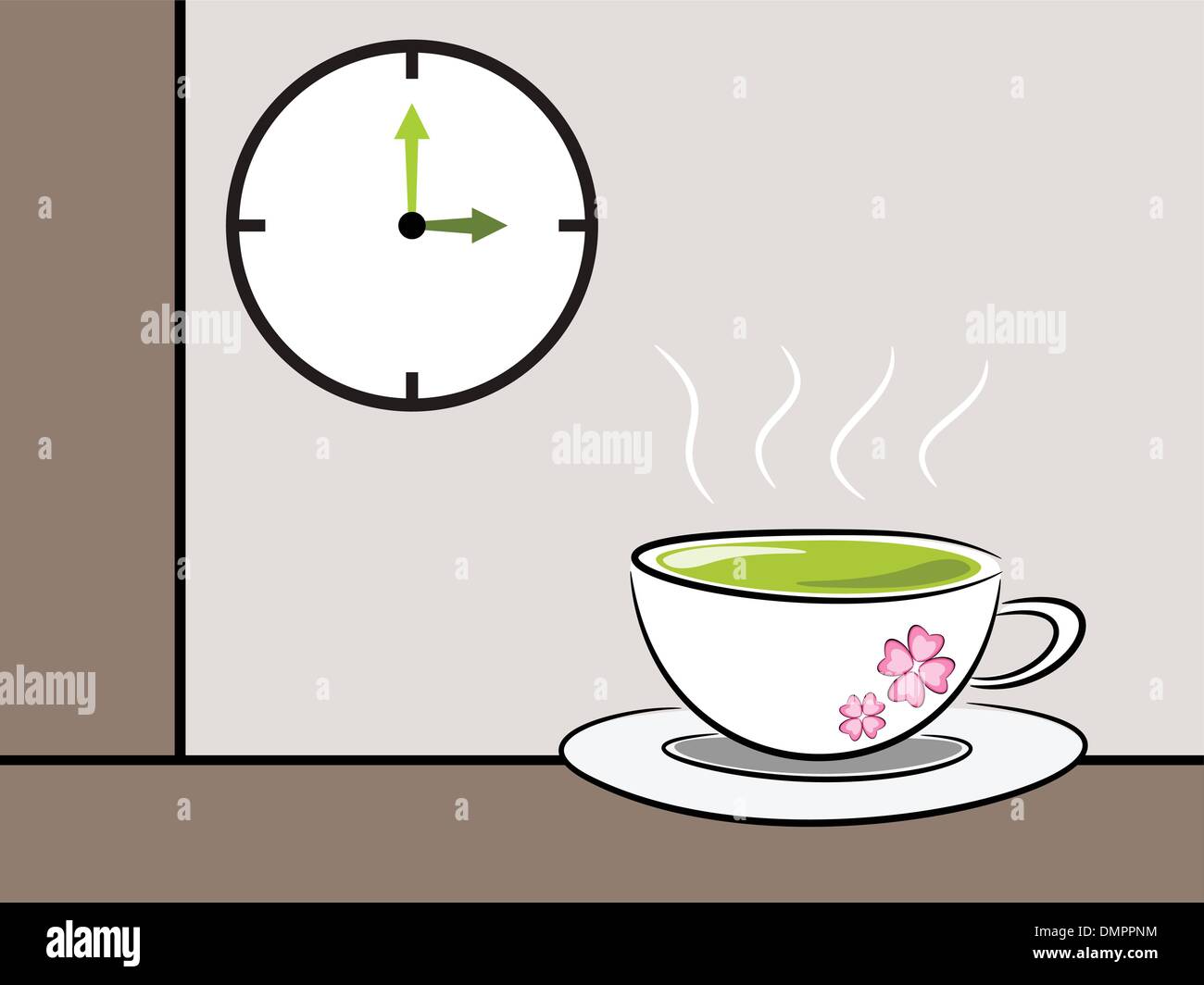 Tea time illustration Stock Vector Image & Art - Alamy