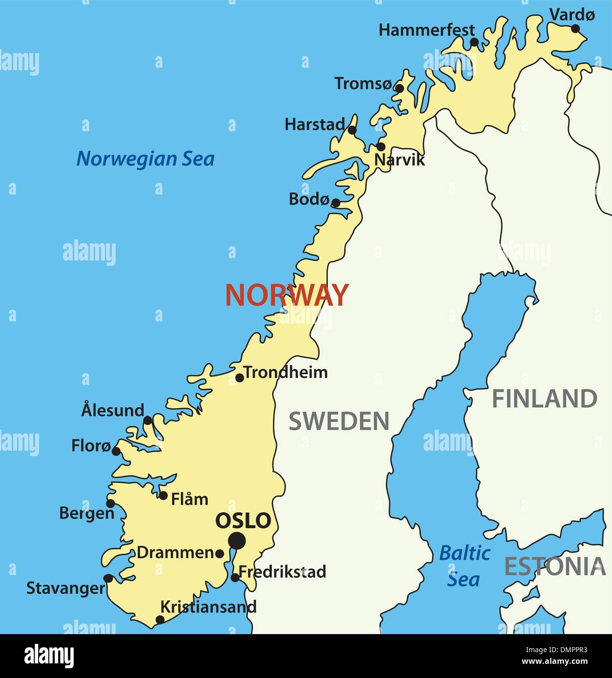 Vector map Oslo Norway