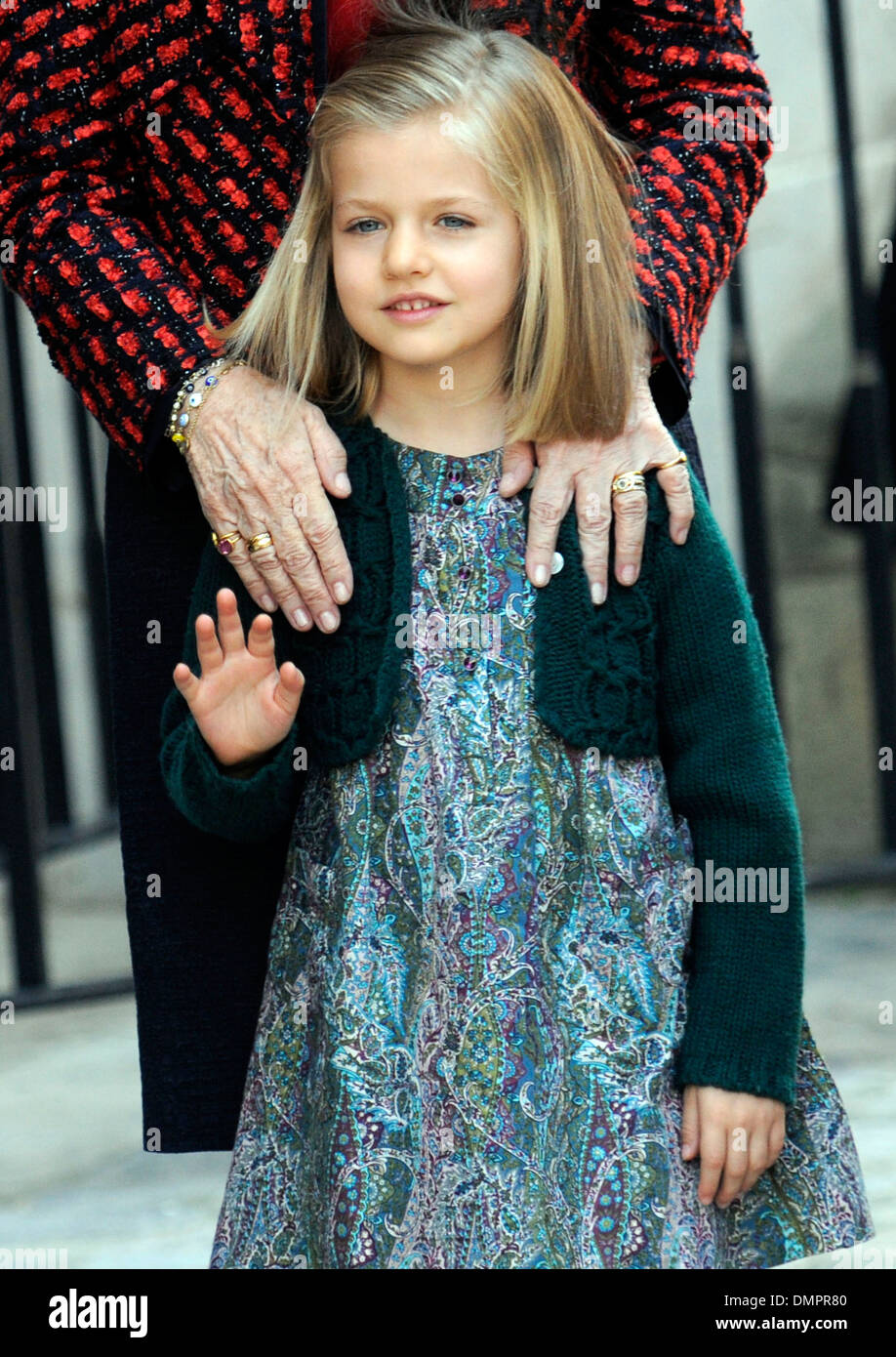 The Spanish Royal Family in the Cathedral of Palma de Mallorca in the Easter Mass in 2012. Stock Photo