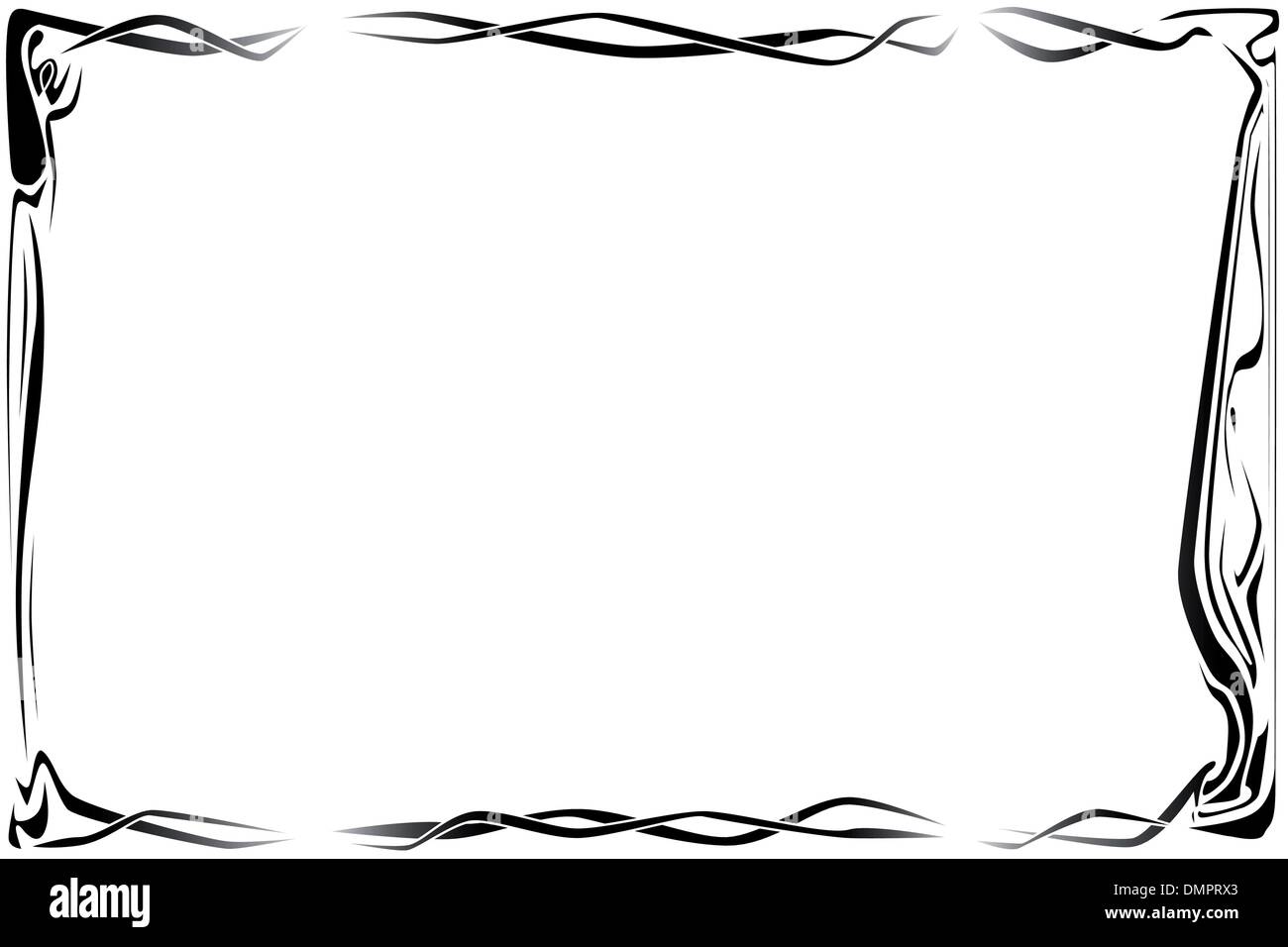 Printable Black Thin Line Page Border