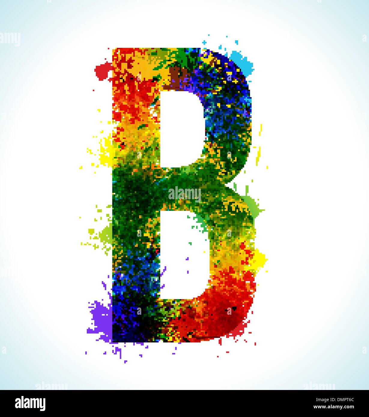 Gradient vector splashes font Stock Vector Image & Art - Alamy