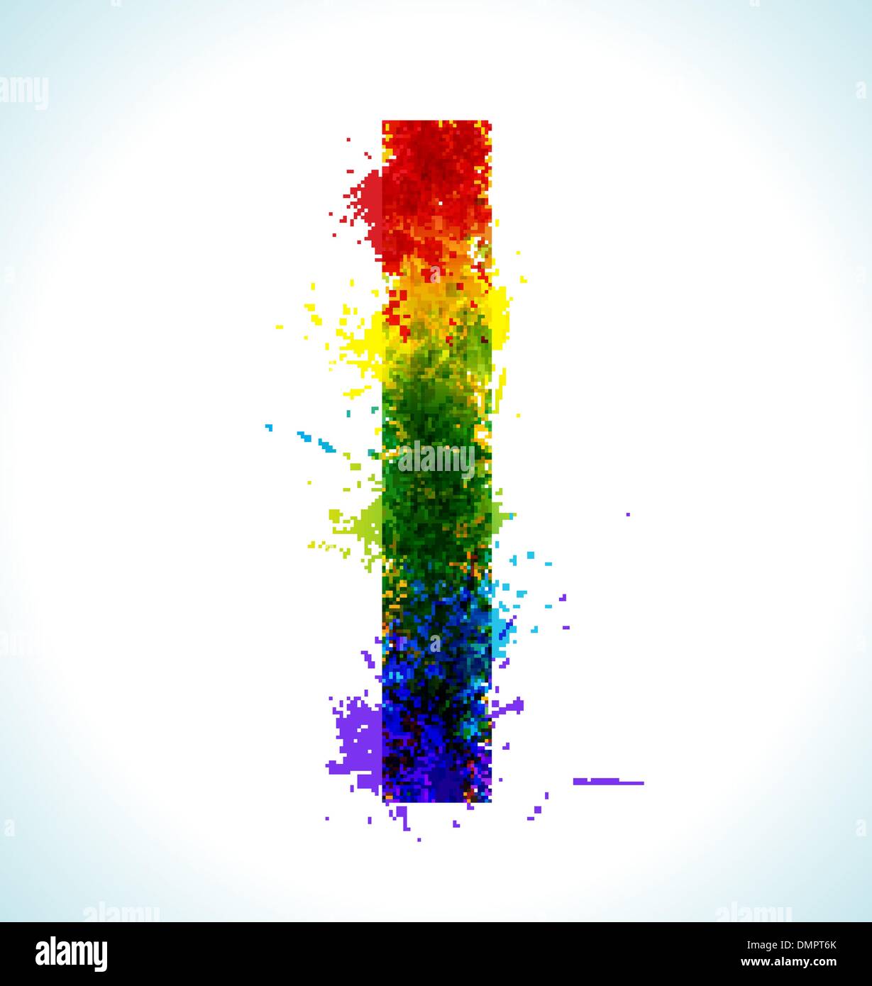 Gradient vector splashes font Stock Vector