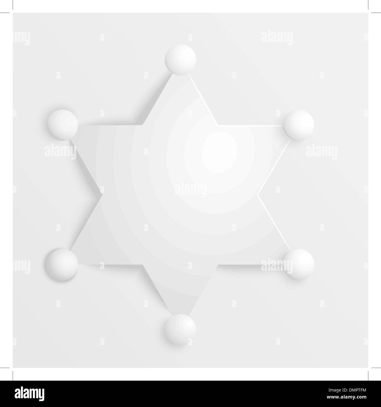 Stylized image of a sheriff's star on white background Stock Vector ...