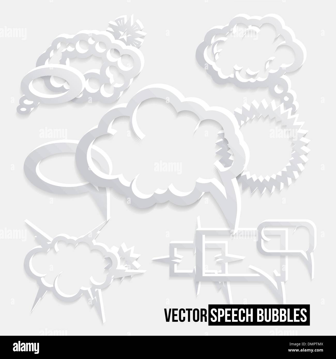 Vector Grunge Speech Bubbles Stock Vector Image & Art - Alamy