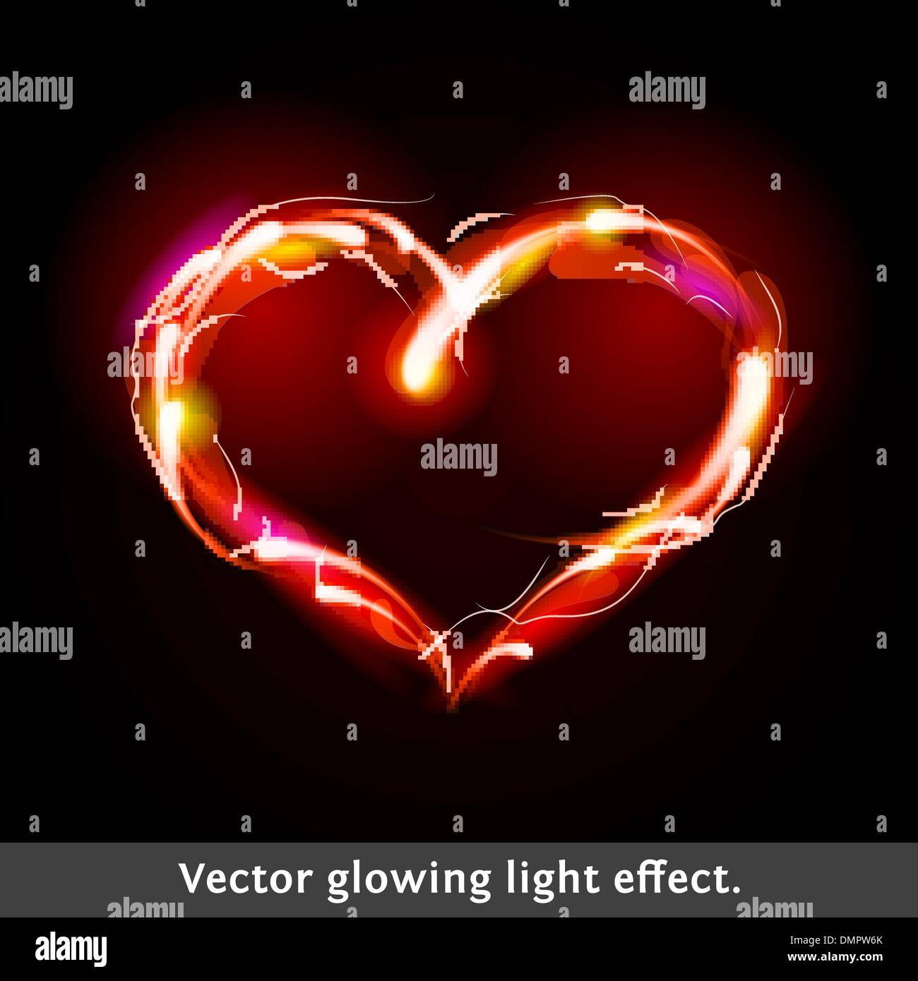 Vector light effect heart Stock Vector Image & Art Alamy