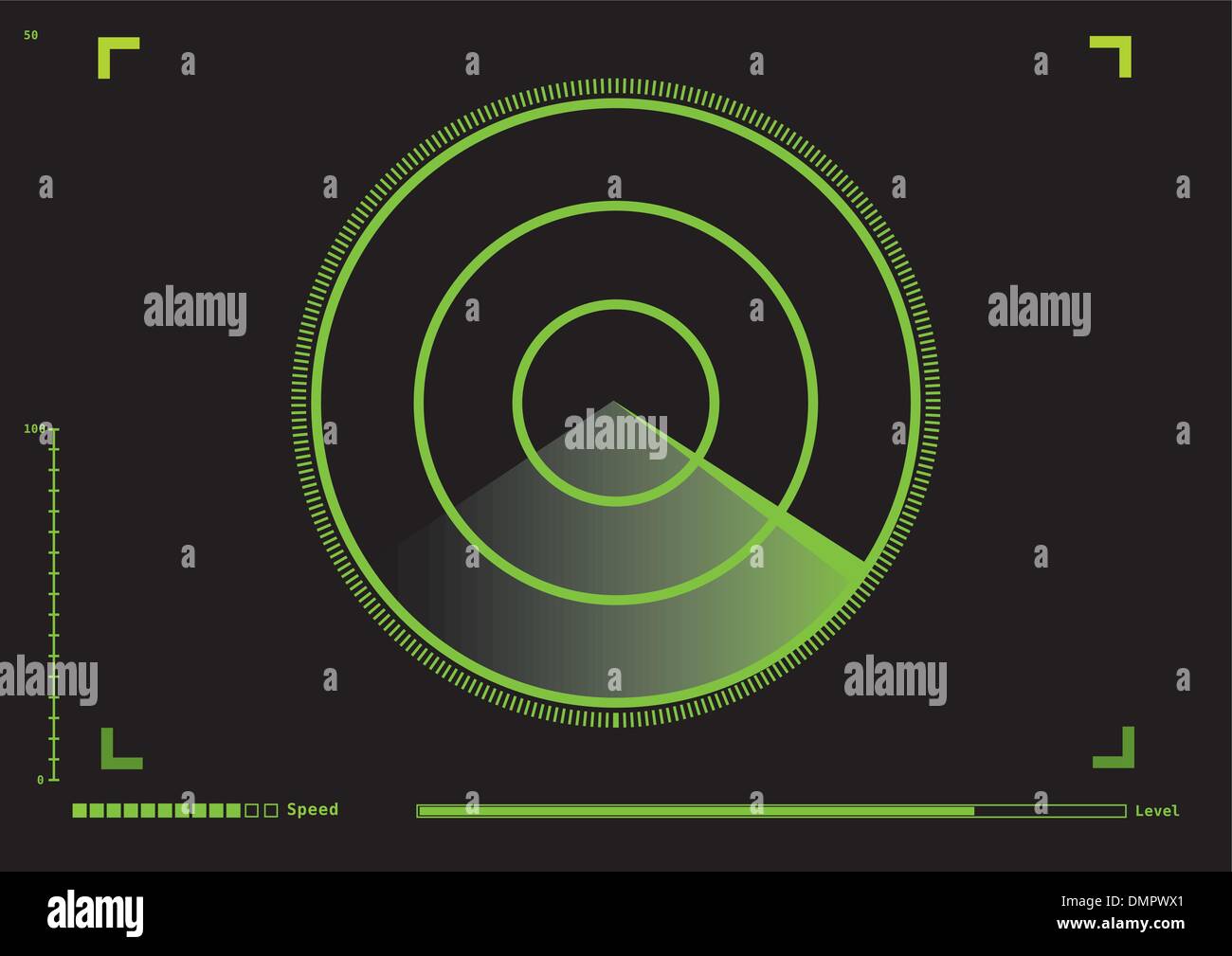 Radar meter Stock Vector