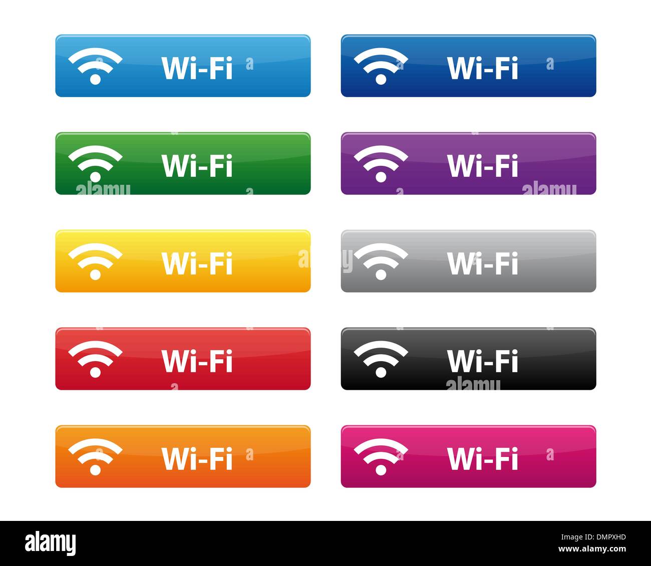 Wi-Fi buttons Stock Vector