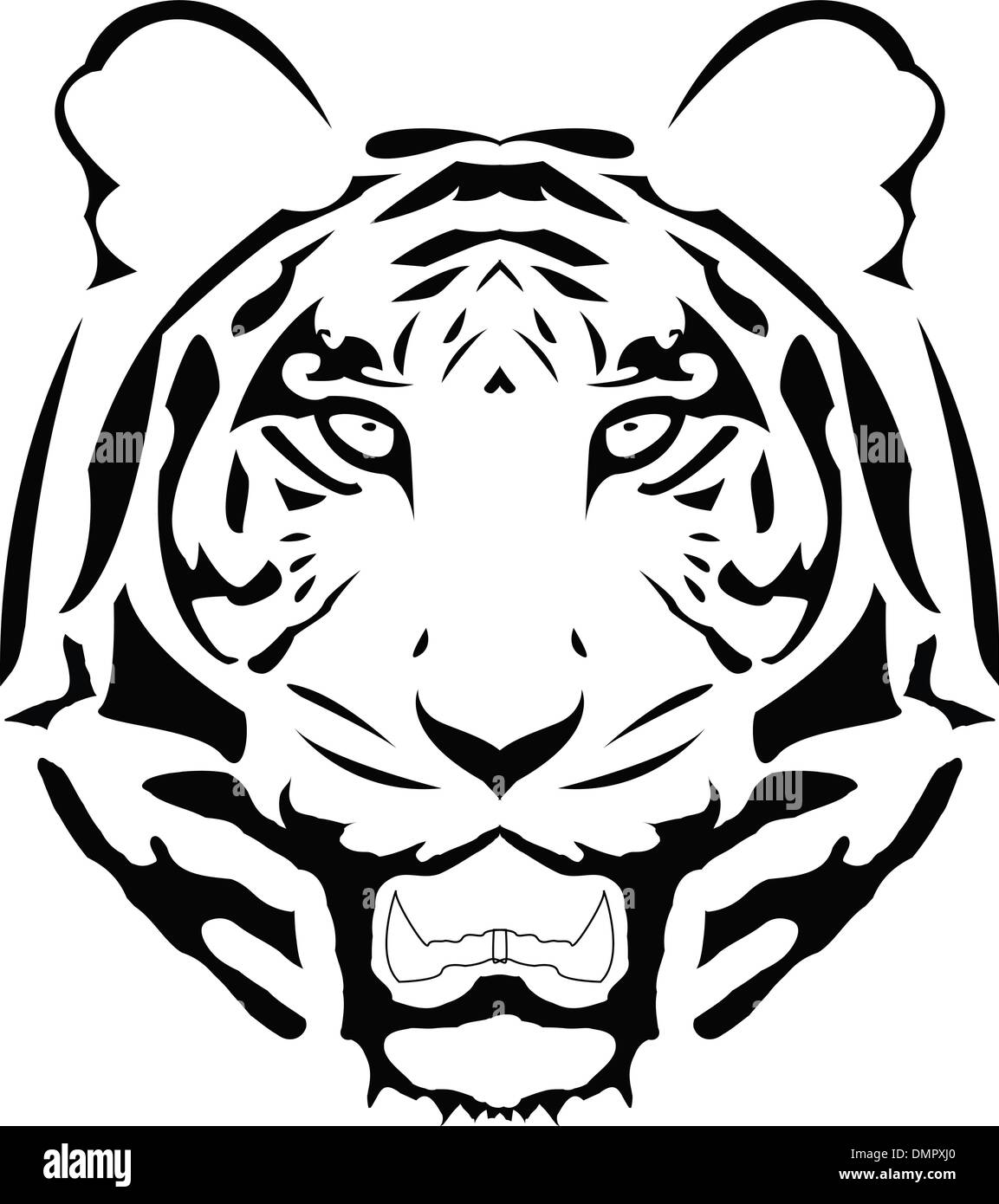 the vector abstract tiger head Stock Vector Image & Art - Alamy