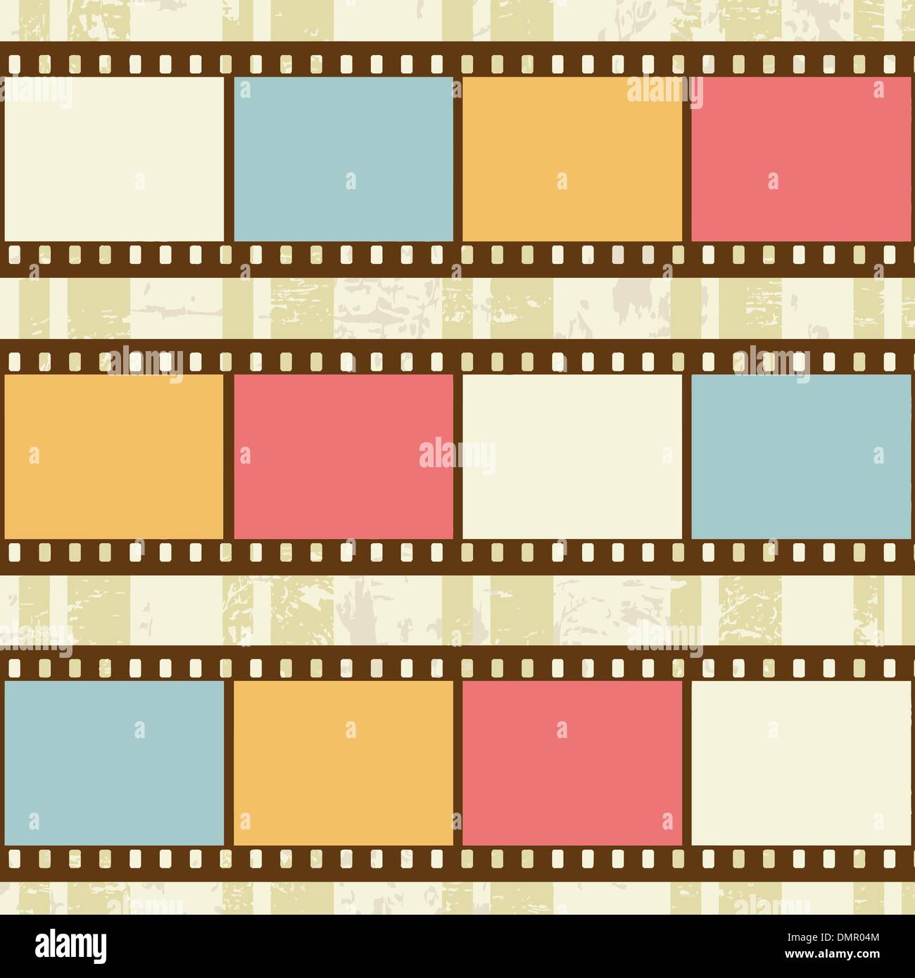 Retro background with film strips Stock Vector