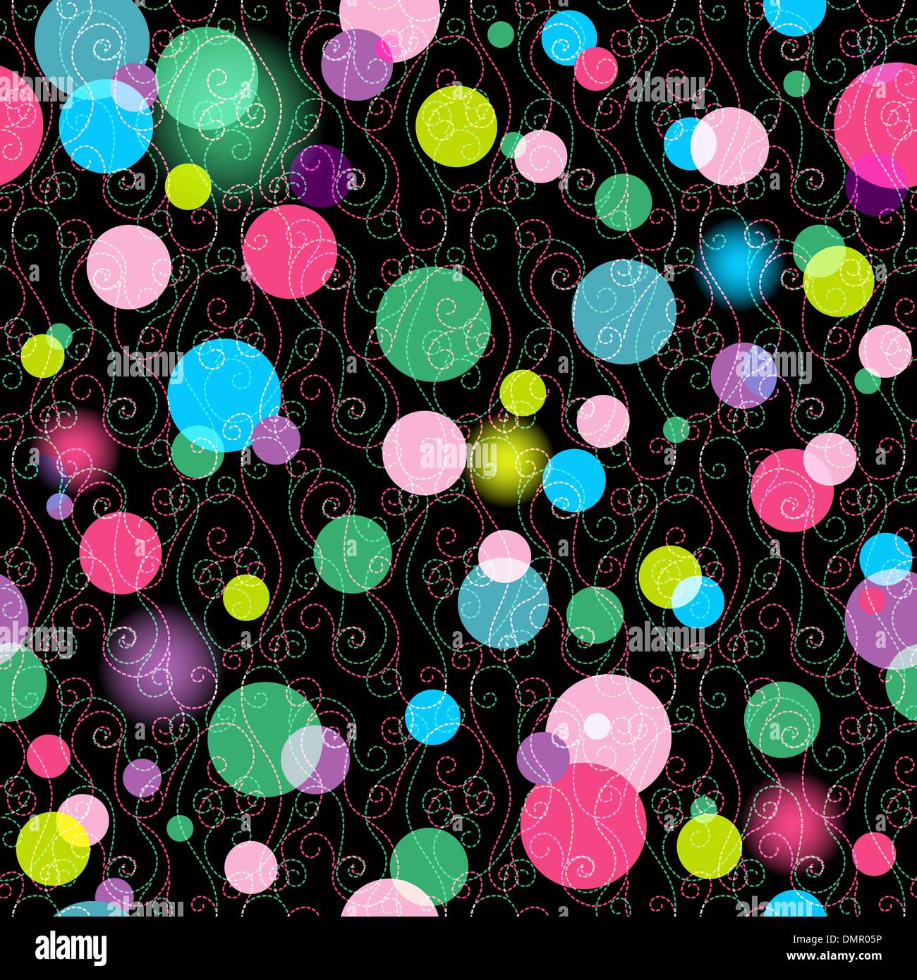 Seamless vivid pattern with balls Stock Vector