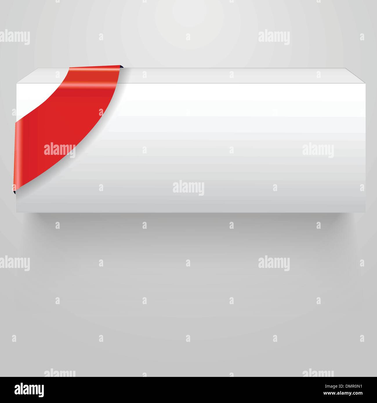 Red Ribbon Rox Design the abstract vector white box with red ribbon Stock Vector Image & Art ...