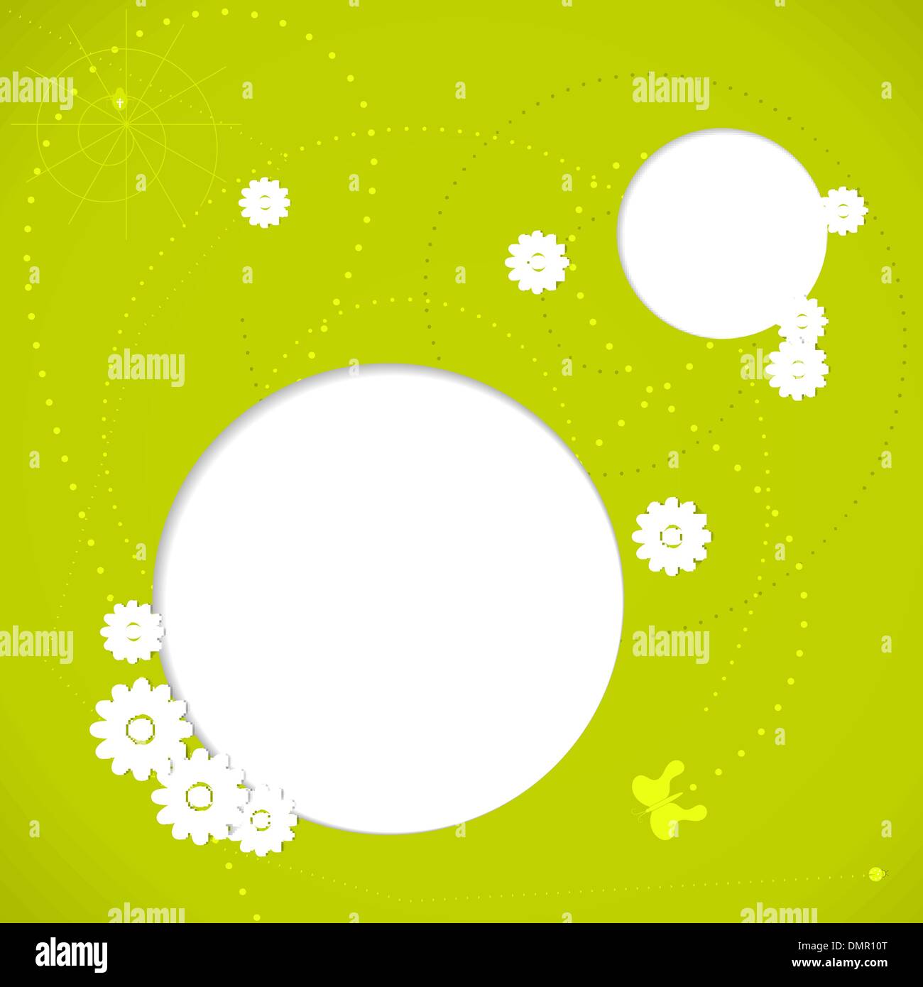 Green spring background with white flowers Stock Vector Image & Art - Alamy