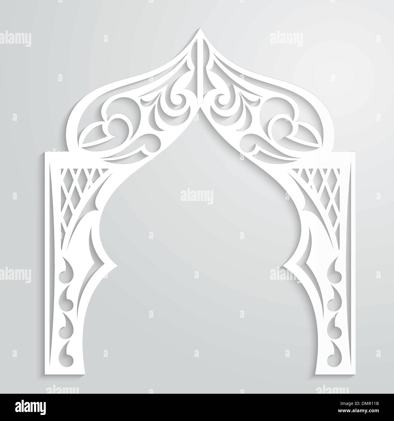Abstract background with paper arch in the Asian style Stock Vector