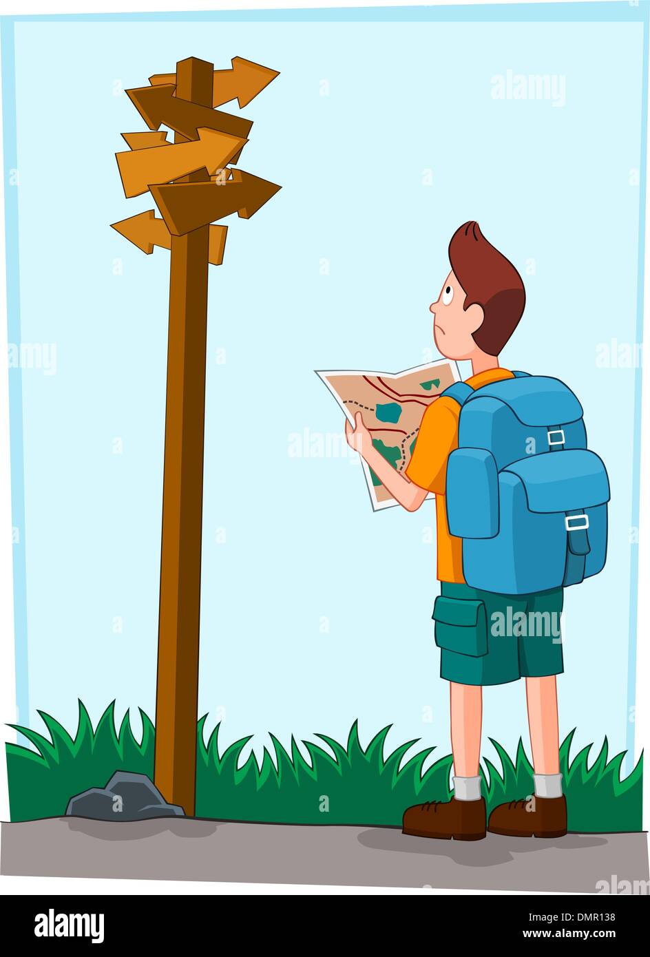 Confused man map Stock Vector Images - Alamy