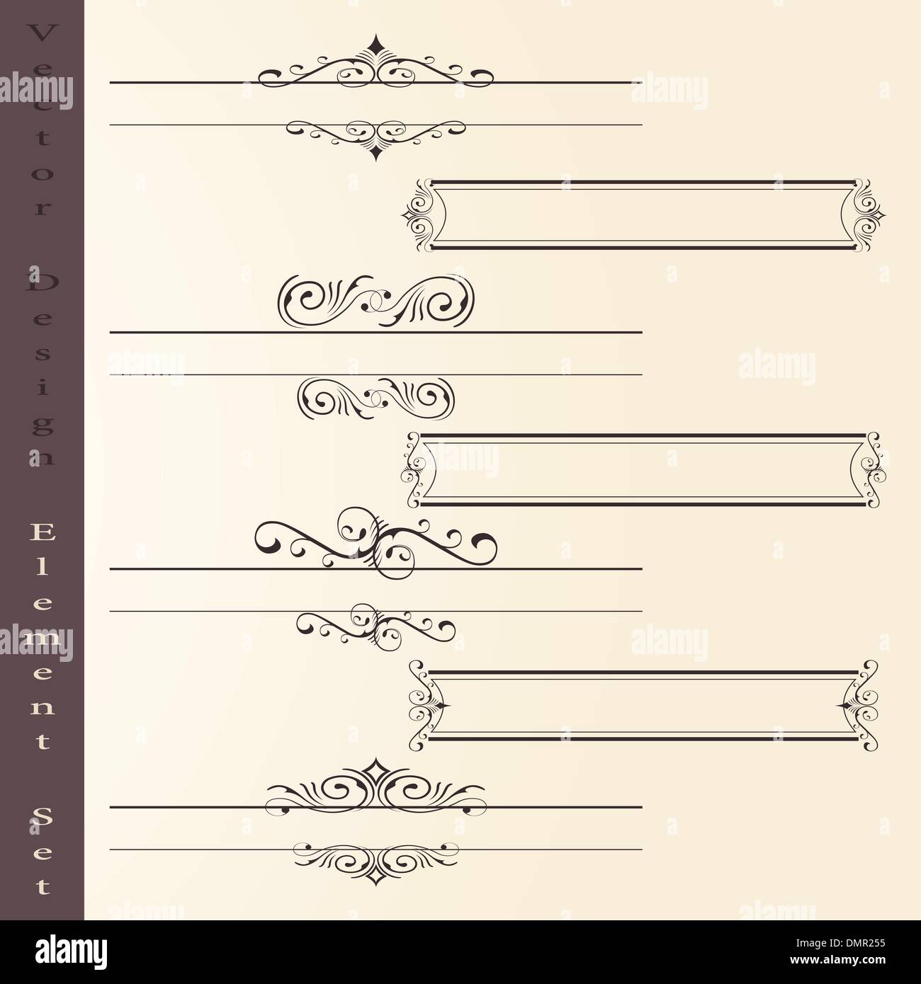 the vector set of design elements Stock Vector Image & Art - Alamy