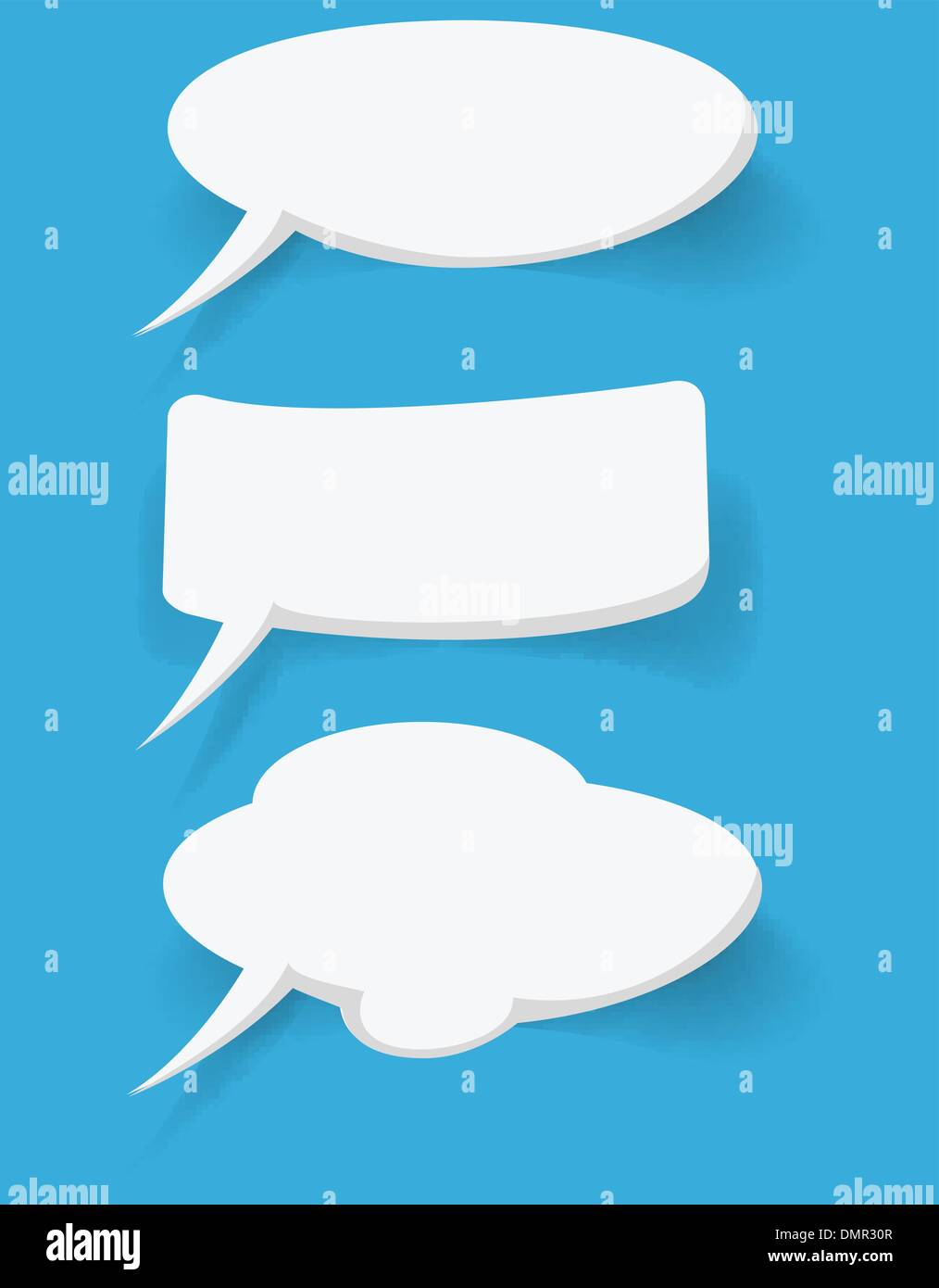 abstract white bubbles on blue background Stock Vector Image & Art - Alamy