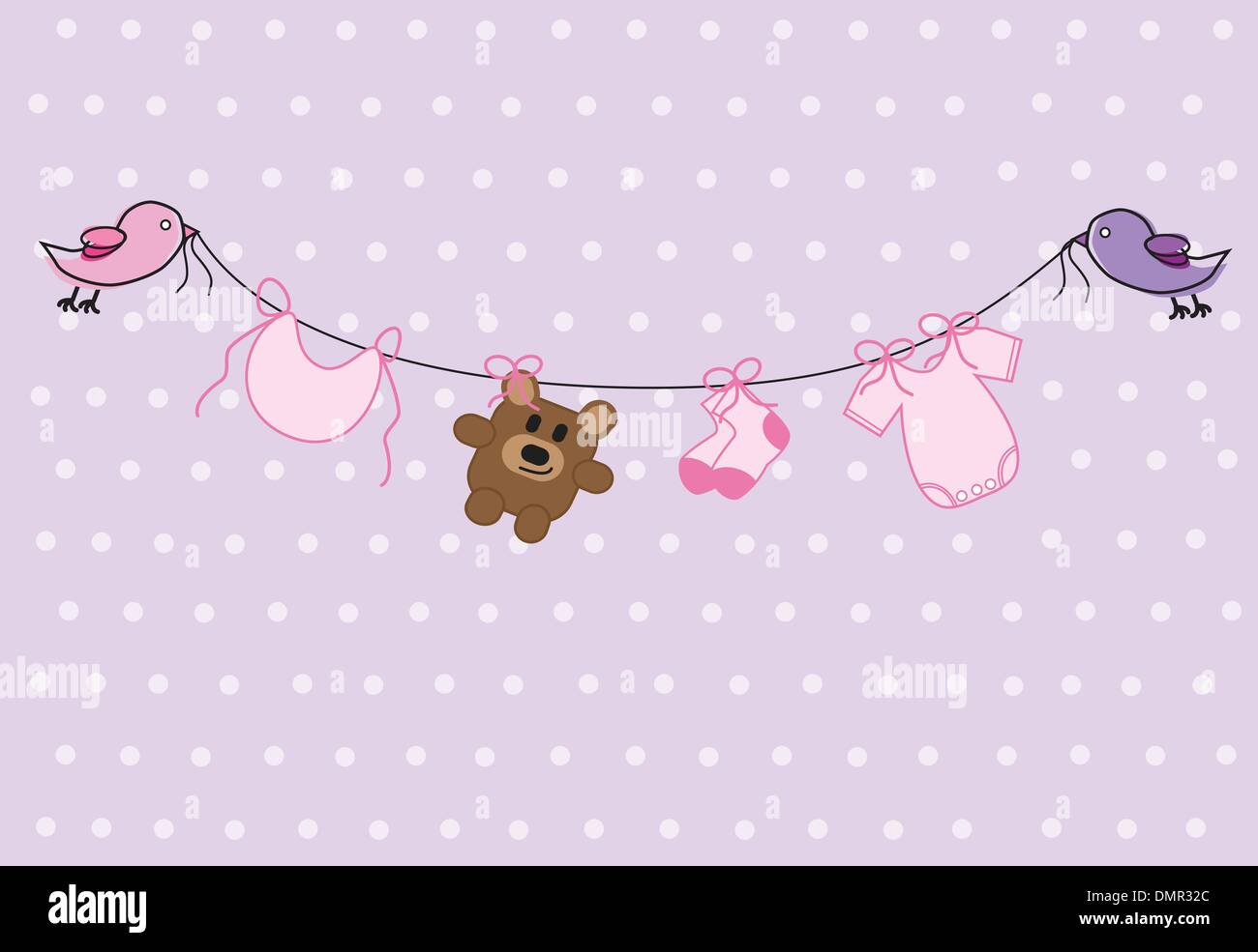 Baby Girl Shower Invitation Stock Vector Image & Art - Alamy